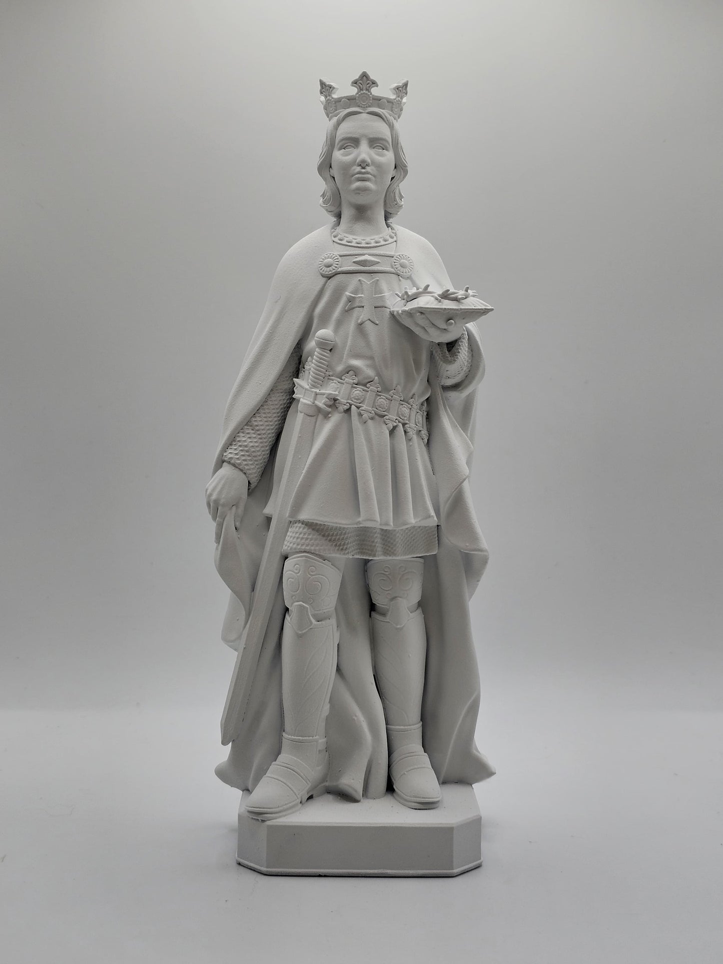 Statuette of Saint Louis - King of France, Hand Painted
