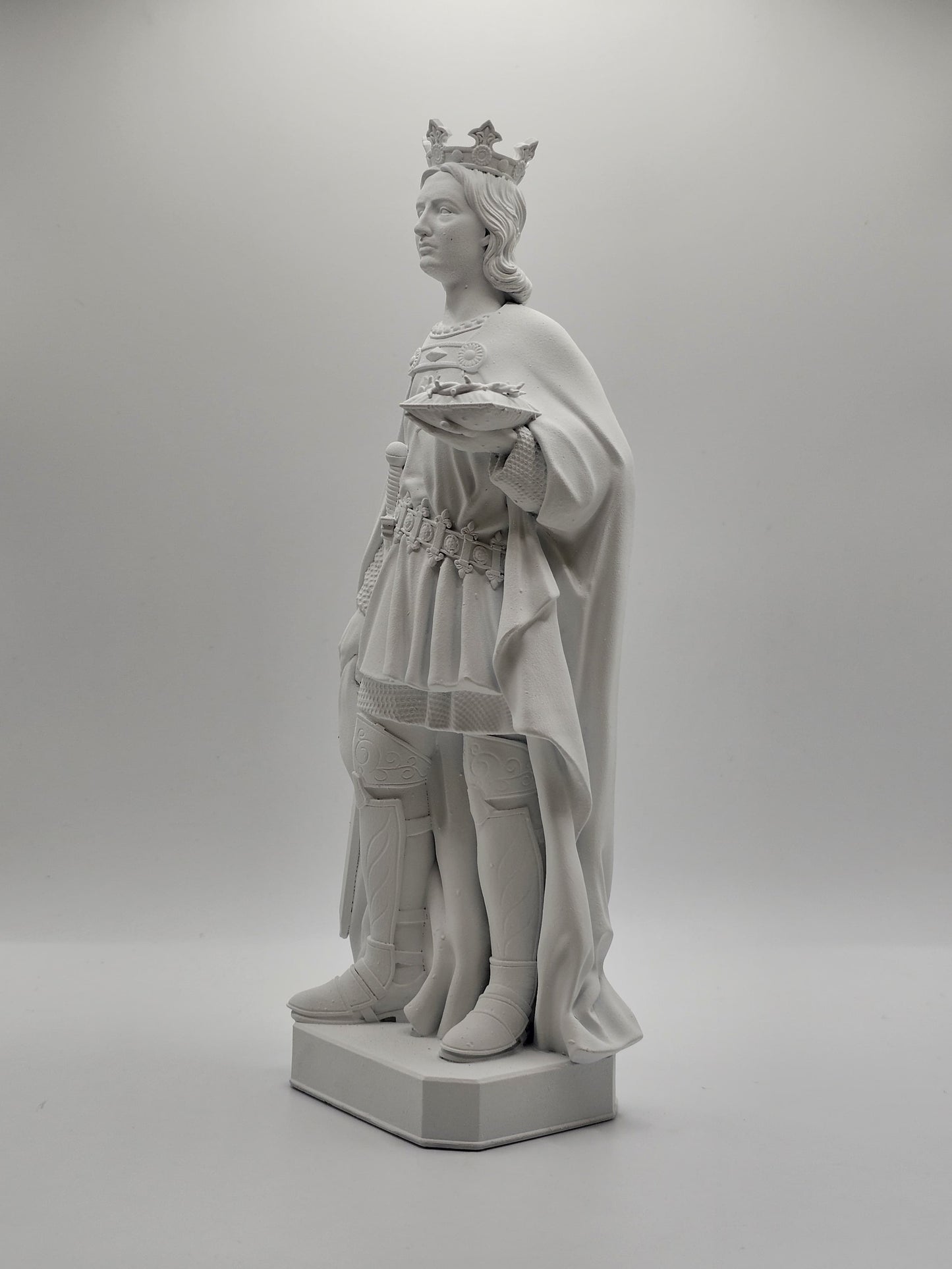 Statuette of Saint Louis - King of France, Hand Painted