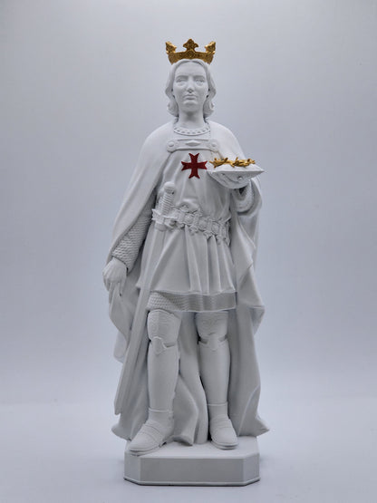 Statuette of Saint Louis - King of France, Hand Painted