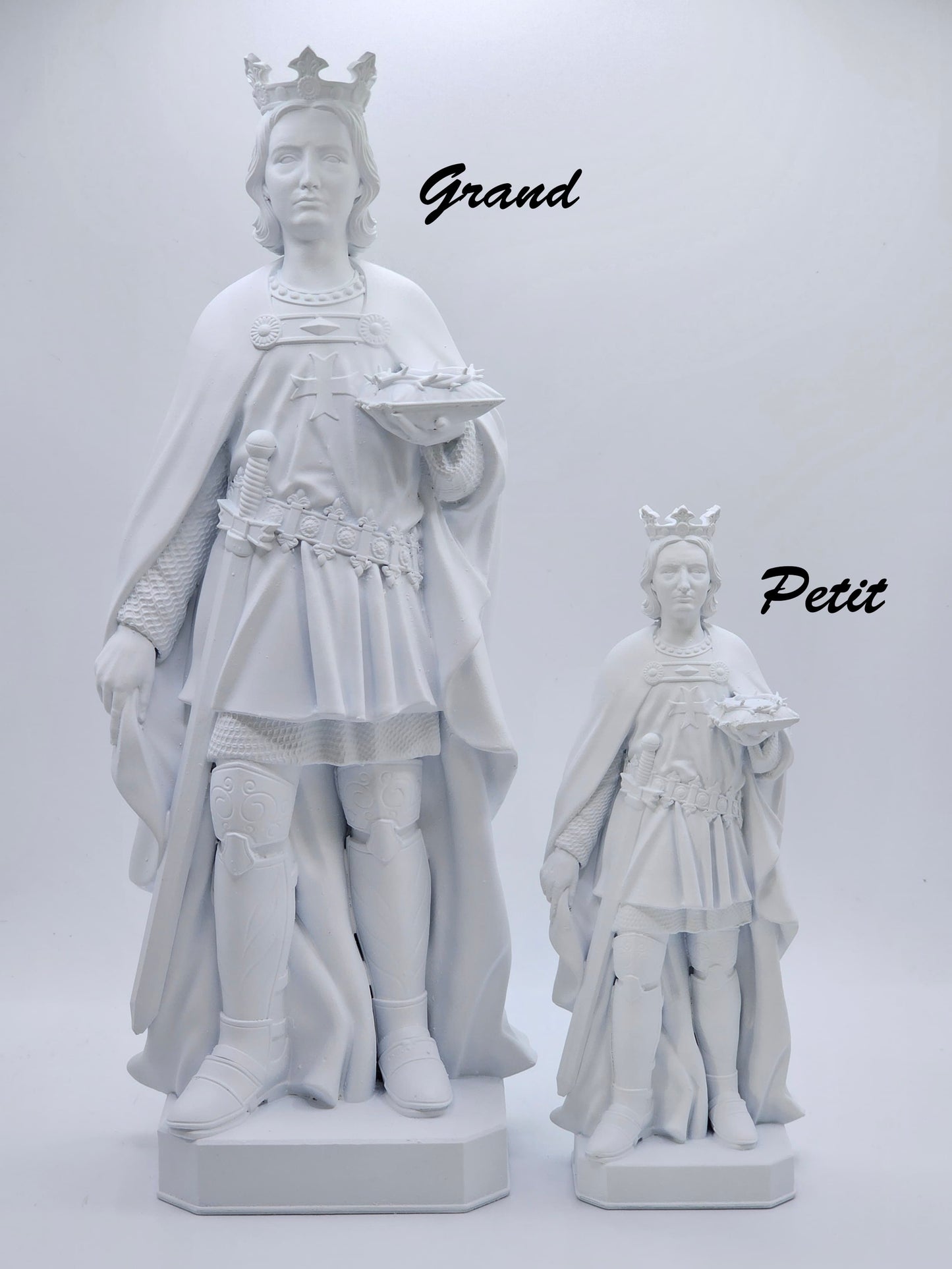 Statuette of Saint Louis - King of France, Hand Painted