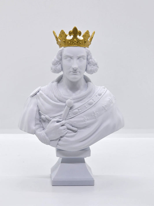 Buste de Saint Louis, Roi de France - Peint à la Main