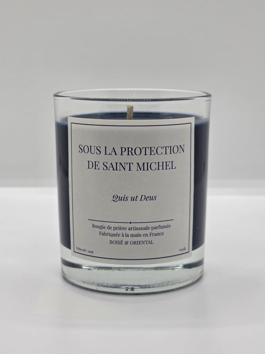 Bougie Saint Michel – parfum boisé et oriental – cire végétale artisanale